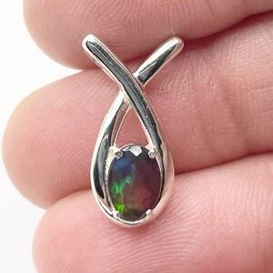 Fire Opal 925 Sterling Silver Pendant